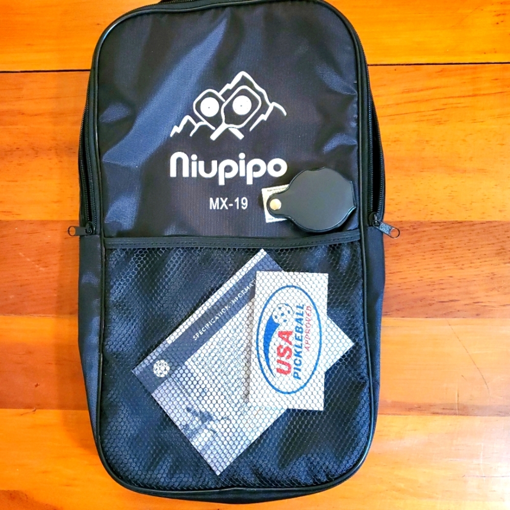 NIUPIPO-MX19 Lightweight Pickeball Racket Replacement BAG ONLY! Brand NEW! Black